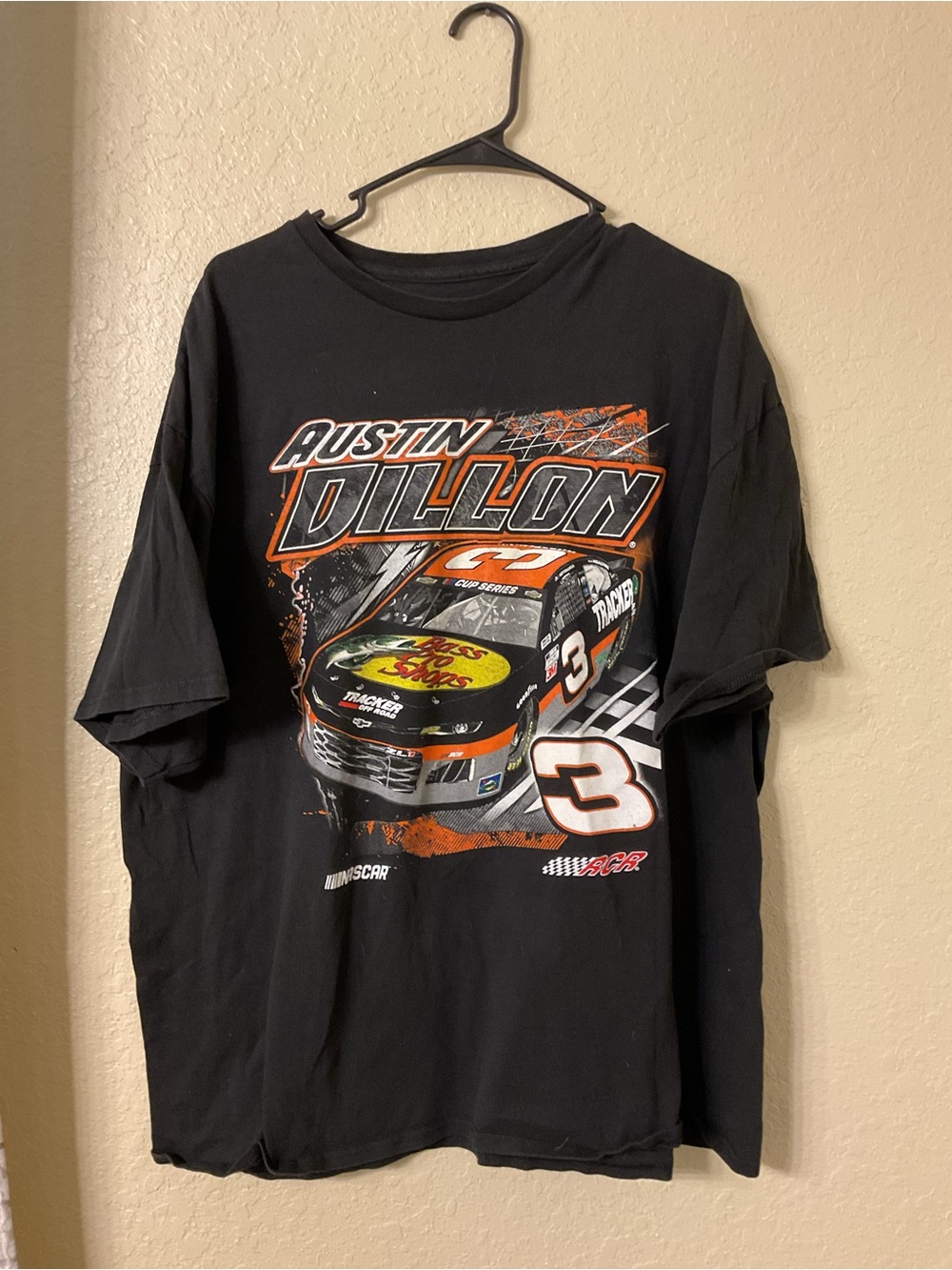 NASCAR Austin Dillon RCR Bass Pro Shops Draft T-Shirt Black 2XL  L76